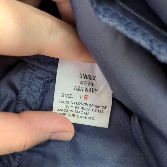 Woolrich Wind Water Resistant Windbreaker Pants Size S Navy Blue Golf Nylon - Picture 10 of 11